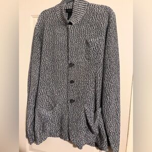 $278 The Men’s Store Bloomingdale’s Chunky Cardigan Sweater Grandpacore Academia